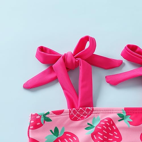 image for YOUNGER TREE Toddler Girls Two Pieces Swimsuit Color Block Stripe Swim