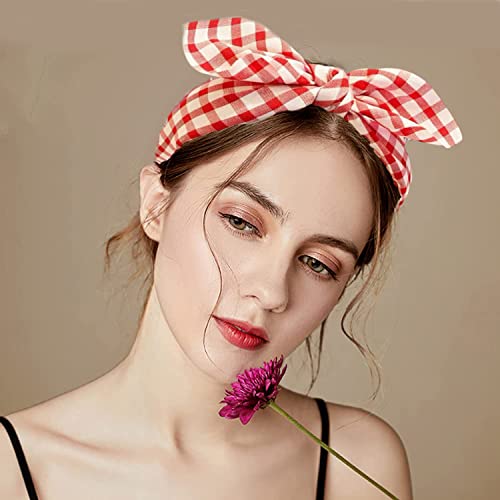 Lvyeer Knotted Bow Headbands For Women Bowknot Hair Bands Knotted Wide Headbands With Teeth For Women And Girls Cute Non-Slip Headbands Hair Accessories 4 Colors #TOP2