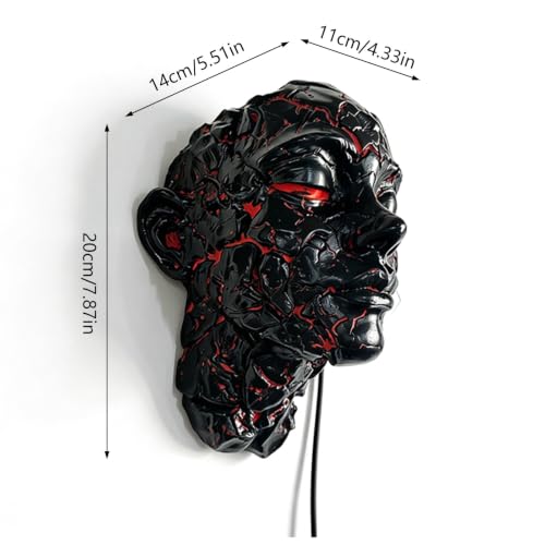 Lámpara de cara oscura de Halloween ideal para regalar a fans góticos 4