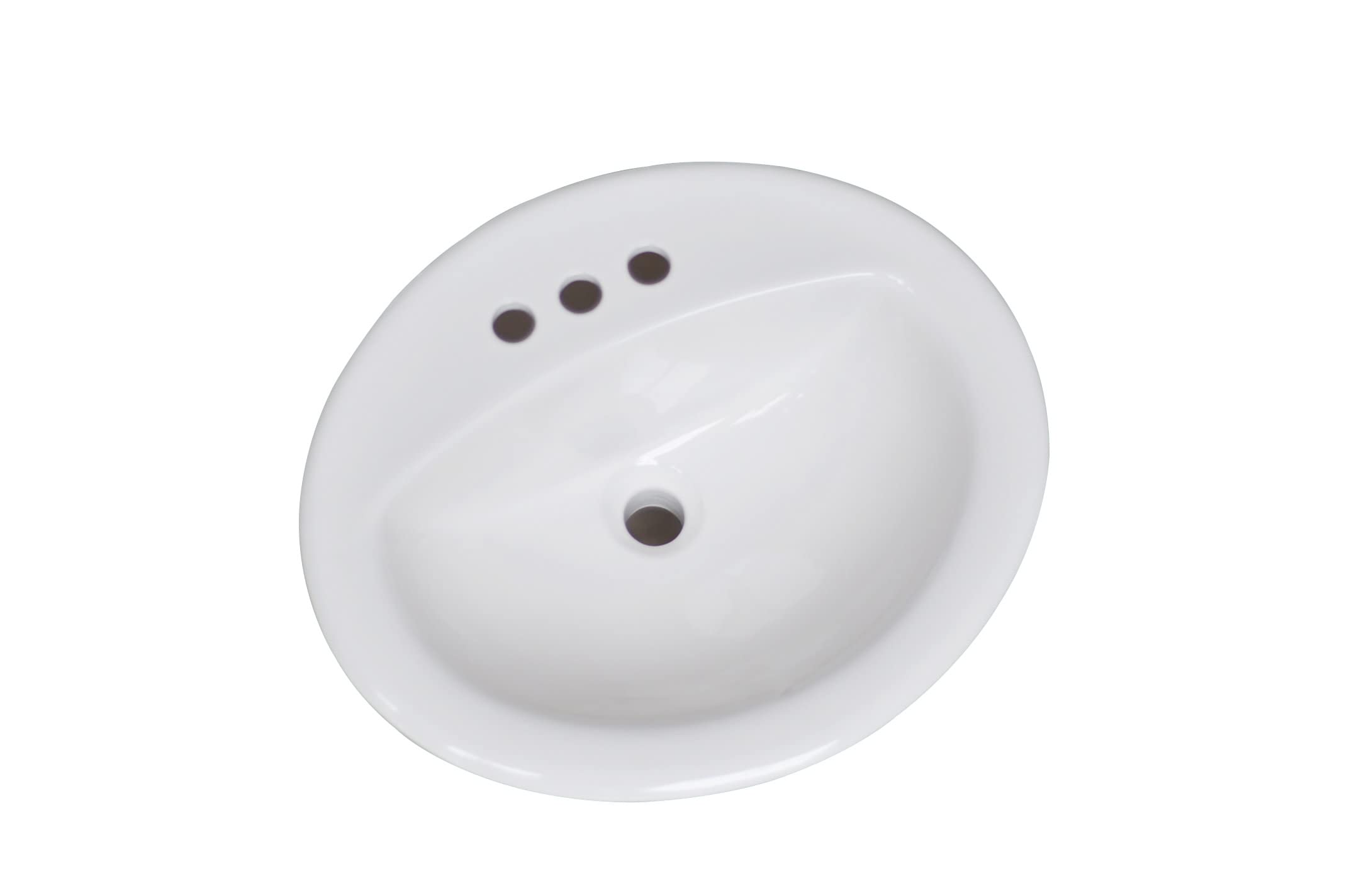 Lavabo simple blanc de 20 x 17 cm parfait pour optimiser une petite salle de bain