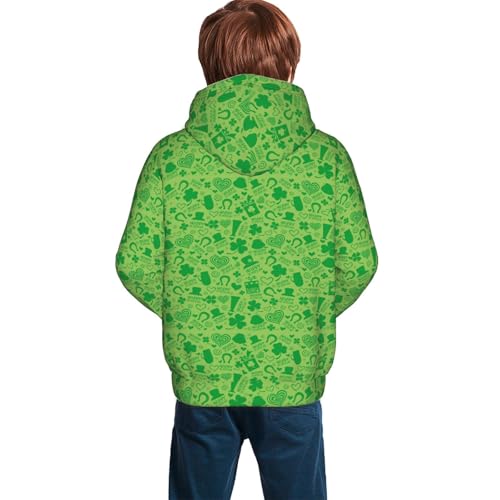 St Patrick's Day Kid Hoodies Boys Sweatshirts Girls Pullover with Pocket4