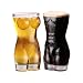 HUIJ Chope de Verre à bière Torse Sexy,Tasse en Verre à vin Sexy,créative Sexy Lady Hommes Mur Durable Verres Transparents Verre à vin Grande Poitrine Coupe de bière