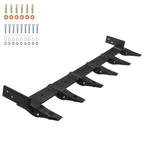 60 Bucket Tooth Bar Tractor 6 Teeth Bar for Bucket 23TF Bolt-on Heavy Duty Tractor Bucket Fits Loader & Skidsteer