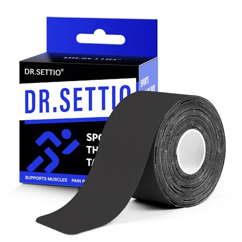 DR.SETTIO Kinesiology Tape, Waterproof Breathable Athletic Tape, Uncut Elastic Muscle