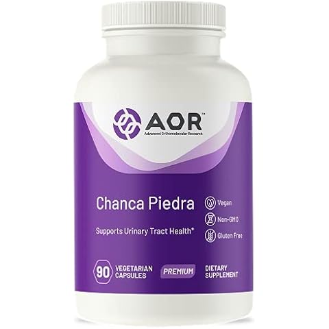 AOR, Chanca Piedra, Herbal Supplement for Kidney, Liver and Gallbladder Health, 500 mg, Vegan, 90 Capsules (90 Servings) Cover