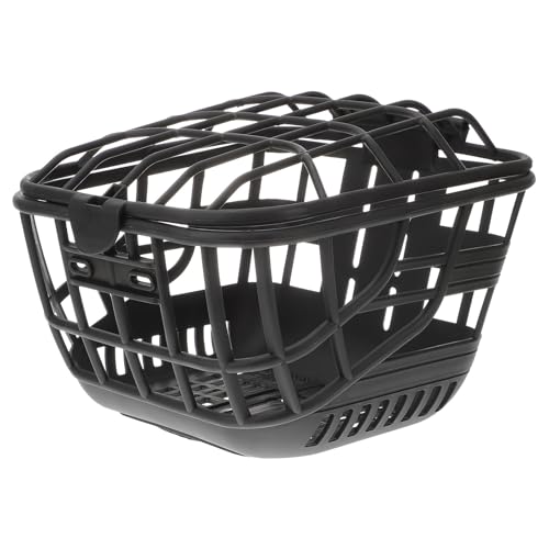 GARVALON 自転車用前かご バスケット 防水カバー付き 軽量プラスチック製 耐衝撃収納ラック 通勤通学に