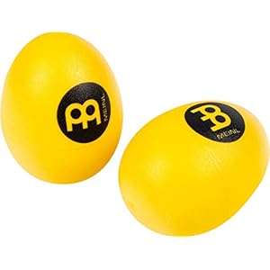 Meinl Percussion Egg Shaker paar – 2 eiershakers met helder, zacht geluid – muziekinstrument – kunststof, geel (ES2-Y)