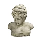 Material: Terrakotta Garten Frauenbüste Figur Shabby Chic grau Skulptur Vintage Frau Deko Landhaus
