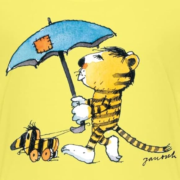 Spreadshirt Janosch Kleiner Tiger Tigerente Mit Schirm Kinder Premium T-Shirt : Amazon.de: Fashion