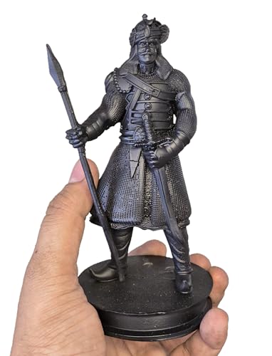 Image of Maharana Pratap Antique Statue, for Car Dashboard, 6.5 inch (Black)