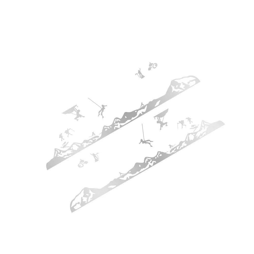 Pickup Side Stickers Truck Mountain Edition Decor Decals(Matt Silver)