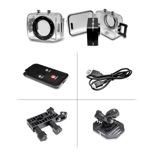 Image of Sound Around Gear Pro HD 1080P Action Camera Hi-Res Digital Camera /Camcorder with Full HD Video, 12.0 Mega Pixel Camera & 2.4'' Touch Screen (Silver)