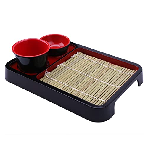 Bandeja de frutas y platos cuadrados para sushi miniatura 1