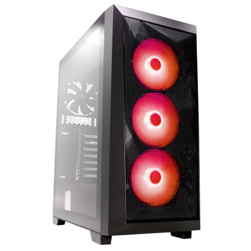 Xilence Xilent Breeze X712.RGB obudowa komputera gamingowego, 3 x wentylator ARGB 120 mm, 1 x wentylator PWM, ATX Midi Tower, czarna