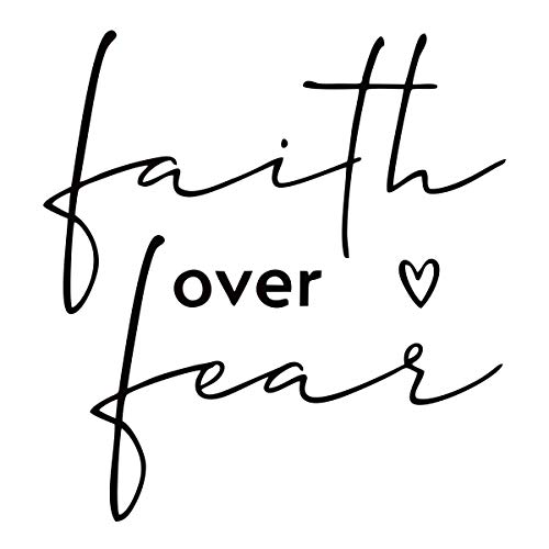 Image of Women's Regular Fit Faith Over Fear Cotton Printed Round Neck Half Sleeves Multicolour T Shirt. Pooplu, Trending, Text, Quotes Tshirts