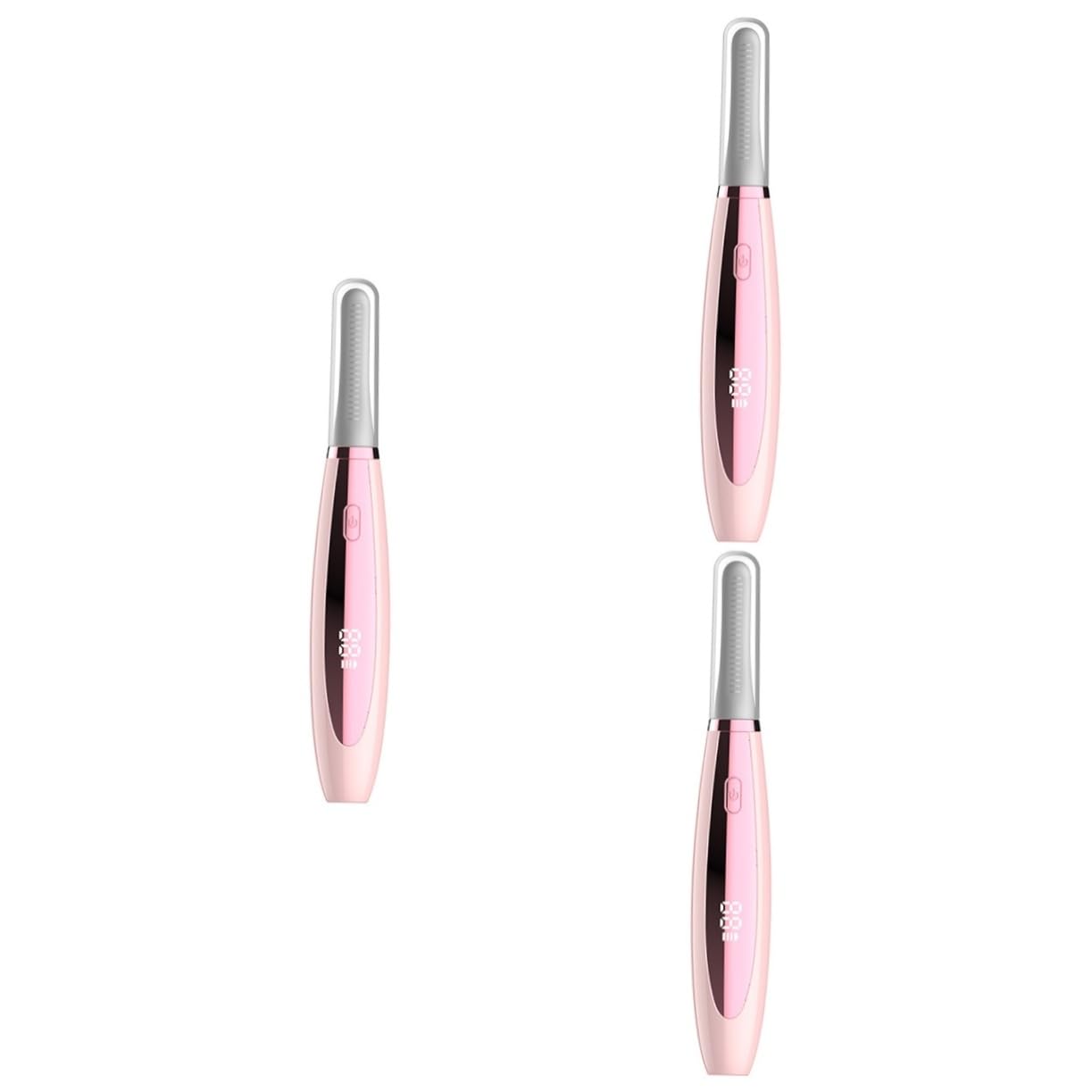 3piezas Rizador De Pestañas Eléctrico Calefacción Rápida Curling De Pestañas Para Maquillaje Herramienta De Belleza Portátil y Eficaz Para Mujeres
