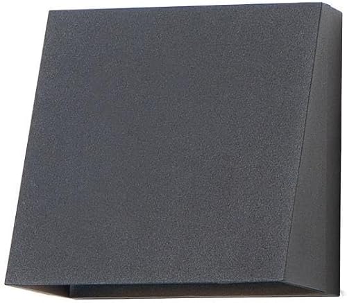 Maxim 52120BK Pathfinder - Aplique de pared LED para exteriores de alto rendimiento, 1 luz de 15 vatios, 6 pulgadas de alto x 6 pulgadas de ancho,