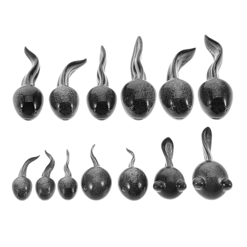 SKISUNO Miniature Tadpole Figurines 13 Pcs Tiny Animal Models for Moss Garden Diy Bonsai Ornaments Indoor Outdoor Pond Patio Aquarium Water Decoration