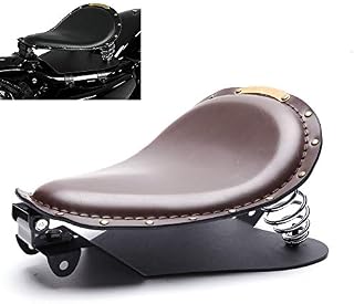Brown Motorcycle Solo Seat Spring With Base Plate for Harley Heritage Softail Springer