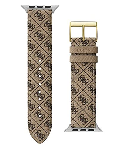 Guess Bracelet de montre intelligente pour homme compatible avec Apple Watch (42 mm-44 mm), or rose/marron, moderne, Or rose/marron, Moderne