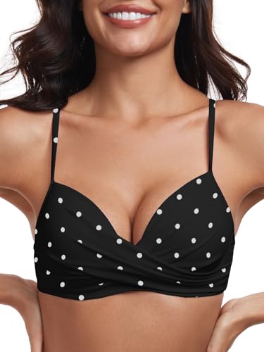 Ocean Blues Women's Push Up Molded Cup Bikini Top with Twist Front, Underwire, Cross Back2