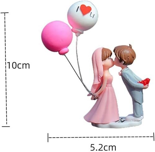 Miniatura 4 de gofidin Figura de globo de anime para parejas para automóvil, lindo beso de boda, decoración interior de automóvil, figura de tablero, regalos