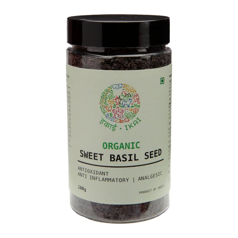 IKAI Organic Sweet Basil Seed | Sabja Seed | Certified Organic | Plant protein, gluten free, rich in Omega 3, fibre, vitamins & minerals | 100 gm (B0BZNC2PD2) Amazon Price History, Amazon Price Tracker