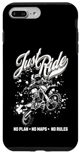 Just Ride ���[�^�[�T�C�N���O���t�B�b�N�A�_�[�g�o�C�N�f�U�C���A���g�N���X �X�}�z�P�[�X iPhone 7 Plus/8 Plus �p