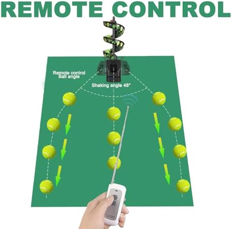 Automatic Tennis Ball Launcher Machine - Adjustable Speeds, 33 Balls Included, Training & Coaching Essential, Perfect for Skills Development and Practice Sessions,withBallreceivingnet