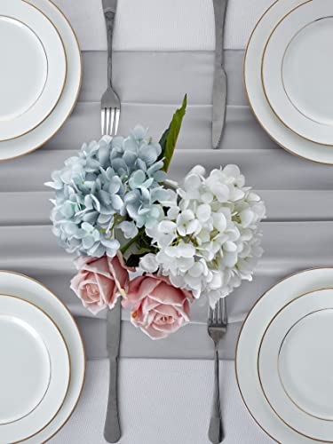 Beddeb 10 Pack Gray 10Ft Chiffon Table Runner 29X120 Inches Sheer Chiffon Table Runner Romantic Boho Rustic Table Runner For Wedding Birthday Party Decor Bridal Baby Shower Table Decoration #TOP2