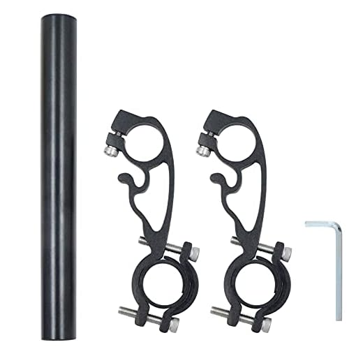 gexuamz Cykelförlängare fäste styre förlängning – multifunktionell aluminiumlegering ficklampa hållare styre tillbehör förlängare för cykelljus, hastighetskontroll, sportkamera eller smartphones.