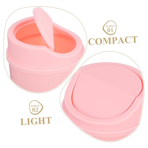 ABOOFAN Mini Tischmülleimer Mit Schwingdeckel Kleiner Abfalleimer Für Büro Schlafzimmer Kompakter Mülleimer Für Schreibtisch Schminktisch – Bild 4