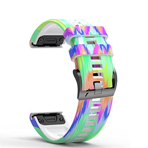 Correas de muñeca de silicona con estampado deportivo y liberación rápida Garmin