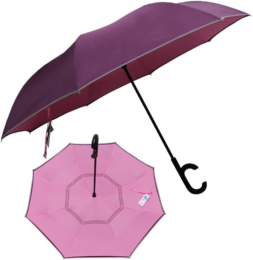 Paraguas invertido AVFORA resistente para lluvia con cómodo mango en forma de C 6