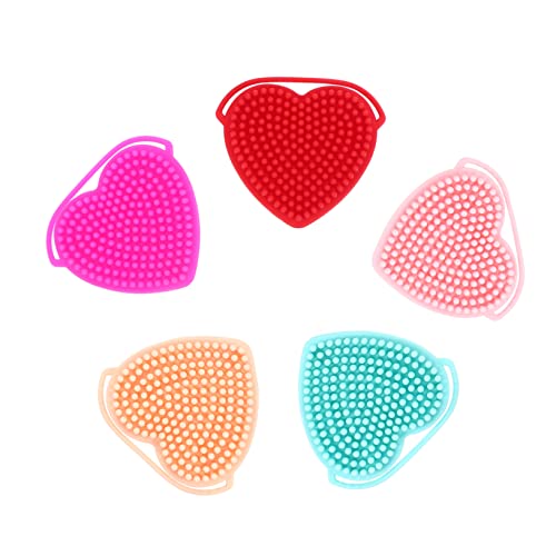Brosse de bain en silicone en cœur : massage doux du cuir chevelu et gommage corporel efficace