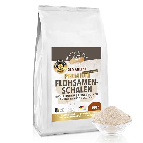 Polvo de cáscara pura de psyllium premium 99% malla 60 500 g