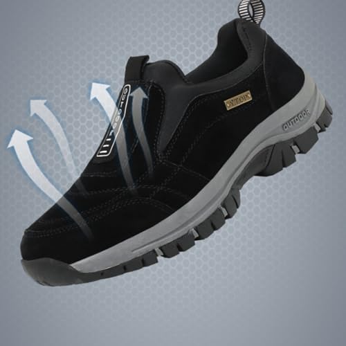 Enjerr Orthopedic Shoes Men, Men's Waterproof Breathable Arch Support Hiking Shoes, Non-Slip Slip-On Sneakers4