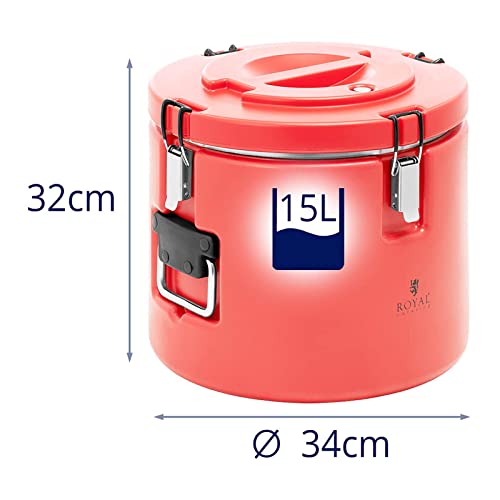 Royal Catering RC_TT_2 thermocontainer 15 l warmhoudcontainer thermocontainer voor voedsel warmtecontainer thermoport - Afbeelding 7