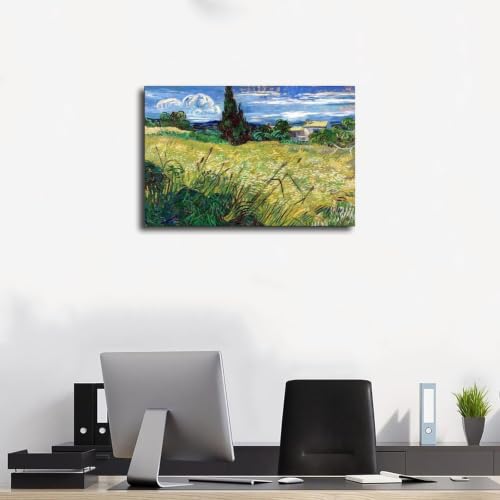 Impression sur toile champ de blé vert WCYB 40x61 cm - 3