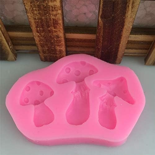 Miniatura 4 de Lindo molde de silicona en forma de hongo 3D para postres de bricolaje, chupitos de gelatina de cristal, molde de cubitos de hielo, hecho a mano,