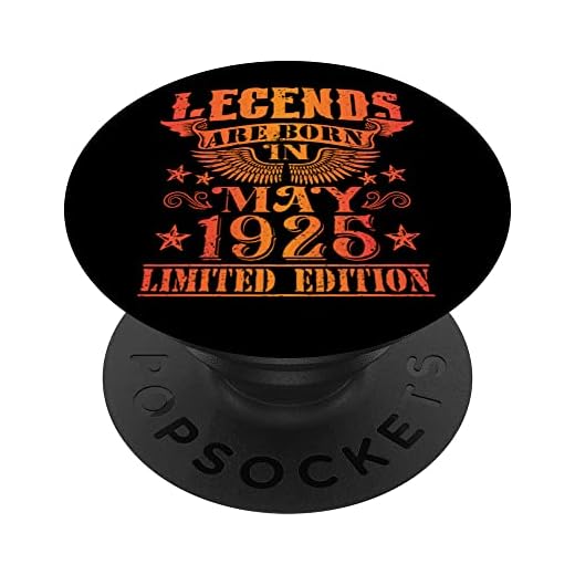 Cumpleaños Mayo 1925 Edición Limitada Regalo Legend May PopSockets PopGrip Intercambiable