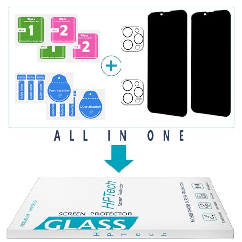 Image of 2+2 Pack Privacy Screen Protector for iPhone 13 Tempered Glass