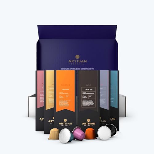 Artisan Coffee Co. The Pod Ultimate Pack, Nespresso Compatible Coffee Pods Gift Selection, Assortment of Characteristic Blends and Roasts, 100% Arabica Beans, Includes 8 x 10 Pods