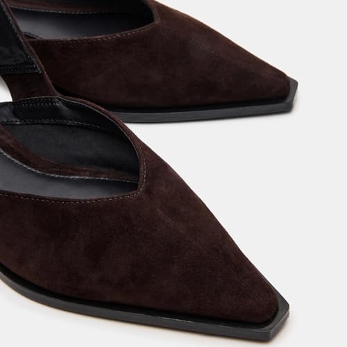 Image of Slingback Flat Shoes for Women Pointed Closed Toe Flat Mule Sandals Casual Comfortable Office Dressy Shoes