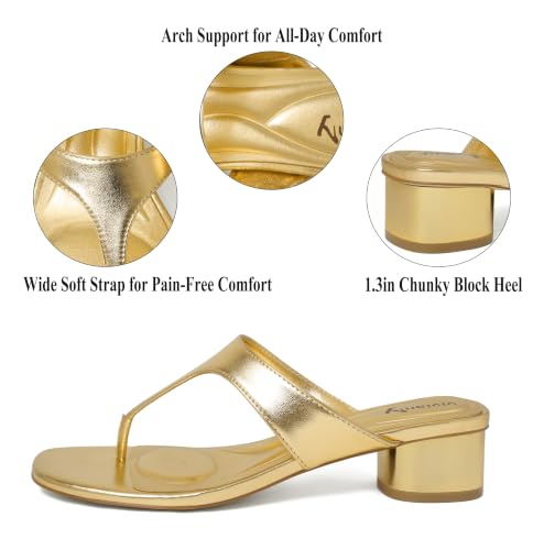 Image of vivianly Women's Suede Low Chunky Block Heel Flip Flops Square Toe Thong Heeled Sandals Casual Slip On Mules for Work Beach Casual Outings