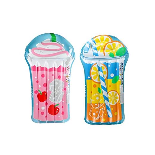 Airmyfun - Pack De 2 Colchones Hinchables De Agua Gigantes, Muy Cómodos, Para Piscina Y Playa – Pack Twin Fresh Fruits 185 X 100 Cm