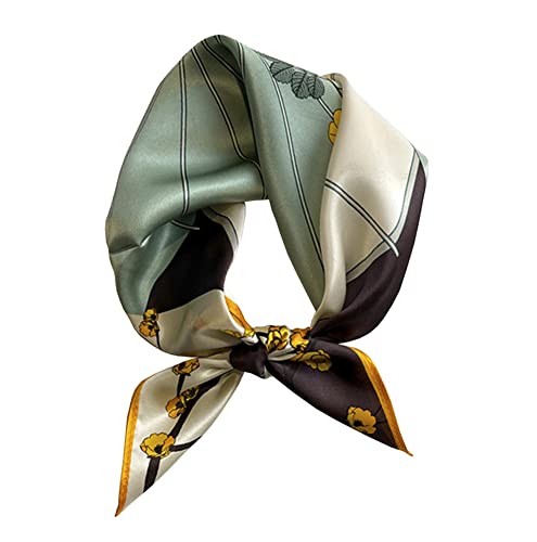 JERLA Women's Men's Small Square Real Mulberry Silk Scarfs Hair scarf head neck face scarf 21