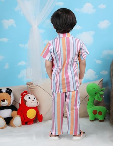 Image of POLKA TOTS 100% Pure Cotton Half Sleeve Night Suit for Kids, Girls & Boys | Cotton Pyjama Set | Unisex Night Dress for Children | Night Suit for Girls |Sleepwear for Kids | Winter Night Dress for Boys