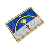 BE0420-001 Bandeira Pernambuco Patch Bordado 7,5×5,0cm (A) Termo Adesivo/Costura)