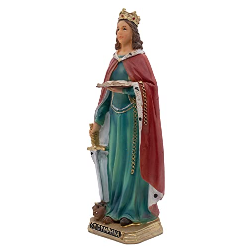 Estatua de Saint Dymphna 8.3 in Multicolor miniatura 2